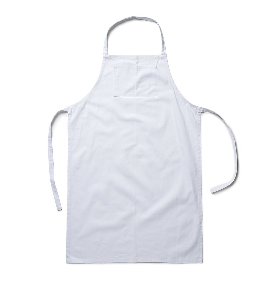 LBS41K Tablier de cuisine pour enfants 48x56 cm Blanc Noir Coton
