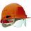 Casque de chantier avec lunette intégrée orange - EARLINE | 65124